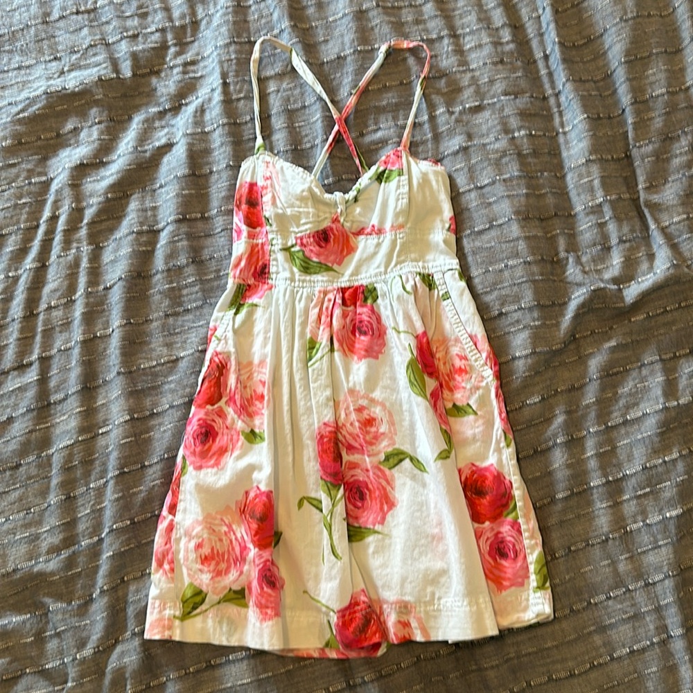 Abercrombie & Fitch Dress. Size Medium. Blue, Pink, Red, and Green.